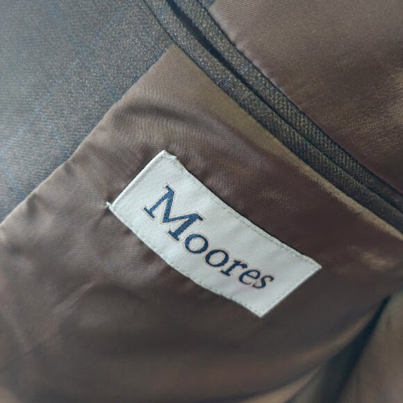 Brown Checked Blazer Jacket Fits Men Large XL - Picture 5 of 5